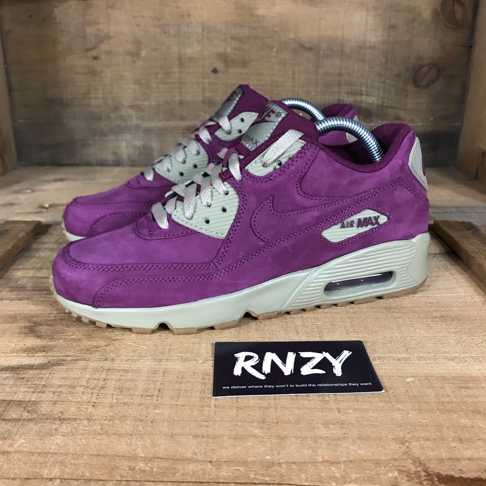 NEW Nike Air Max 90 Winter Bordeaux Bamboo Suede - Picture 3 of 6